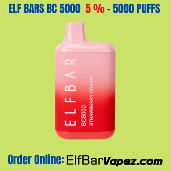 Elf Bar Strawberry Cream BC5000 Disposable Vape