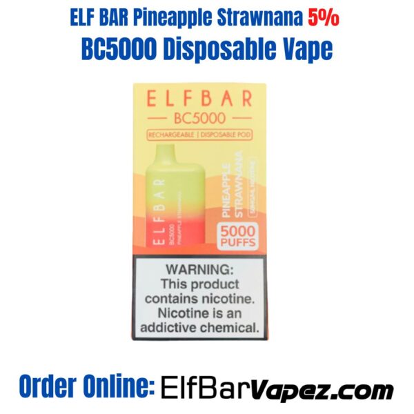 Pineapple Strawnana ELF BAR 5% BC5000 Disposable Vape
