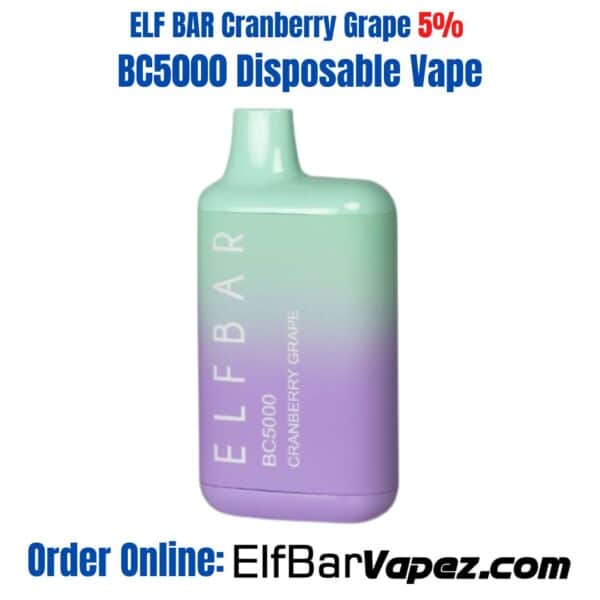 Cranberry Grape ELF BAR 5% BC5000 Disposable Vape