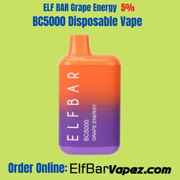 ELF BAR Grape Energy 5% BC5000 Disposable Vape