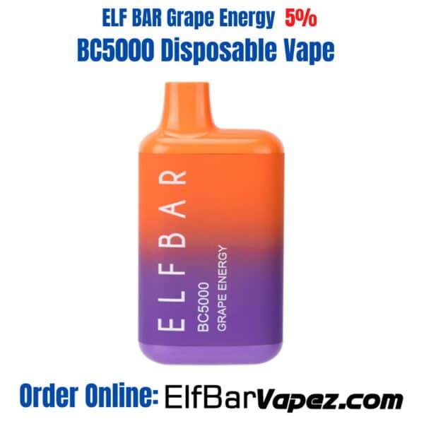 ELF BAR Grape Energy BC5000 Disposable Vape