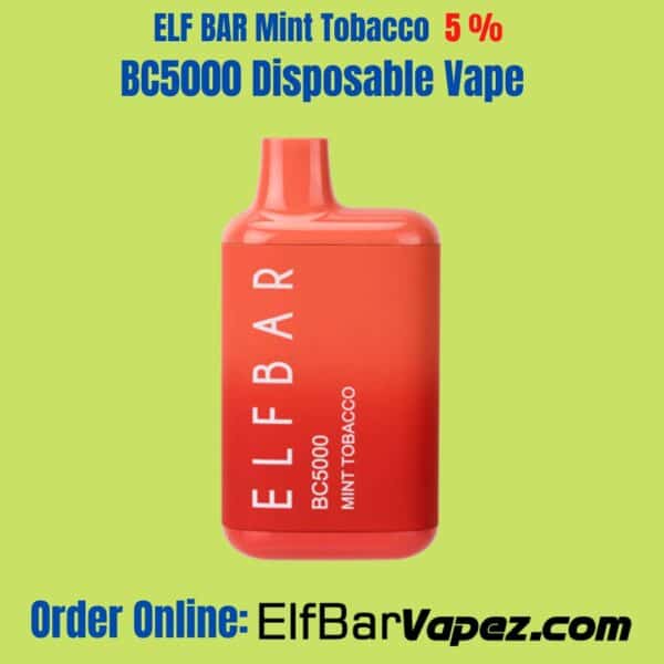 ELF BAR Mint Tobacco BC5000 Disposable Vape