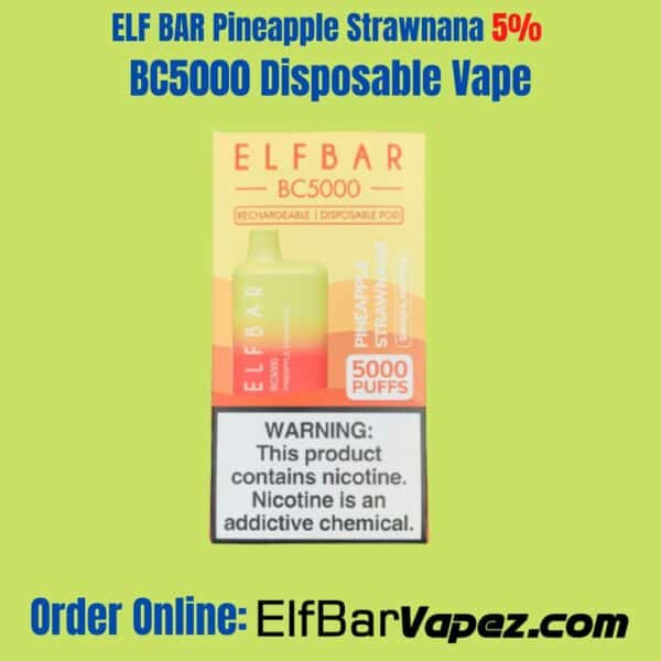 ELF BAR Pineapple Strawnana BC5000 Disposable Vape