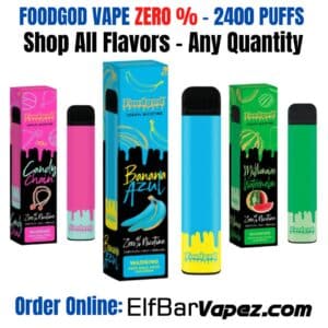 FoodGod Zero Disposable vape 2400 Puffs