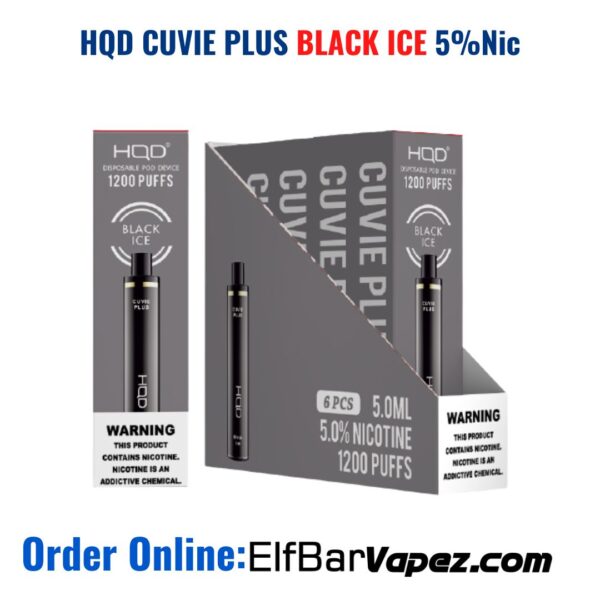 HQD CUVIE PLUS BLACK ICE 5%Nic