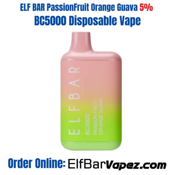 PassionFruit Orange Guava ELF BAR BC5000 Disposable Vape