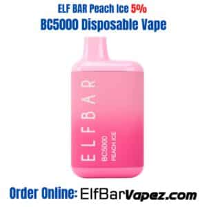 Peach Ice ELF BAR BC5000 Disposable Vape