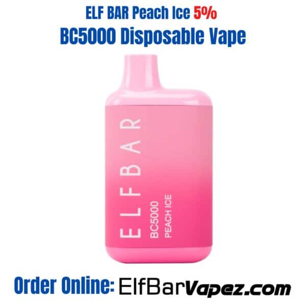 Peach Ice ELF BAR BC5000 Disposable Vape
