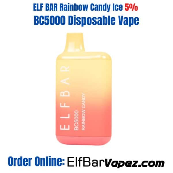 Rainbow Candy Ice ELF BAR 5% BC5000 Disposable Vape