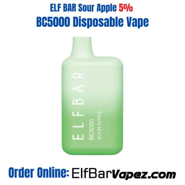 Sour Apple ELF BAR 5% BC5000 Disposable Vape