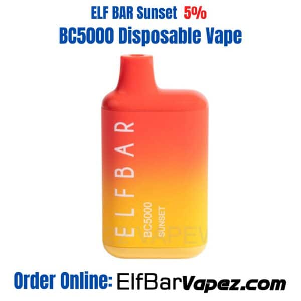 Sunset ELF BAR 5% BC5000 Disposable Vape