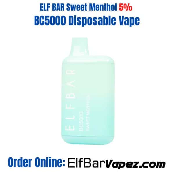 Sweet Menthol ELF BAR 5% BC5000 Disposable Vape