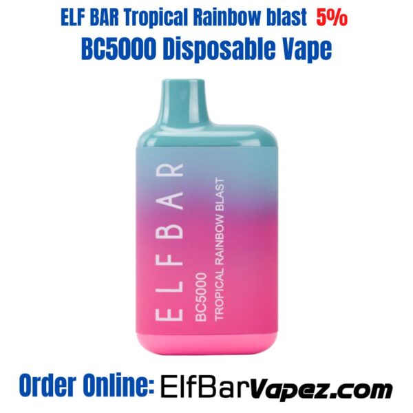 Tropical Rainbow blast ELF BAR 5% BC5000 Disposable Vape