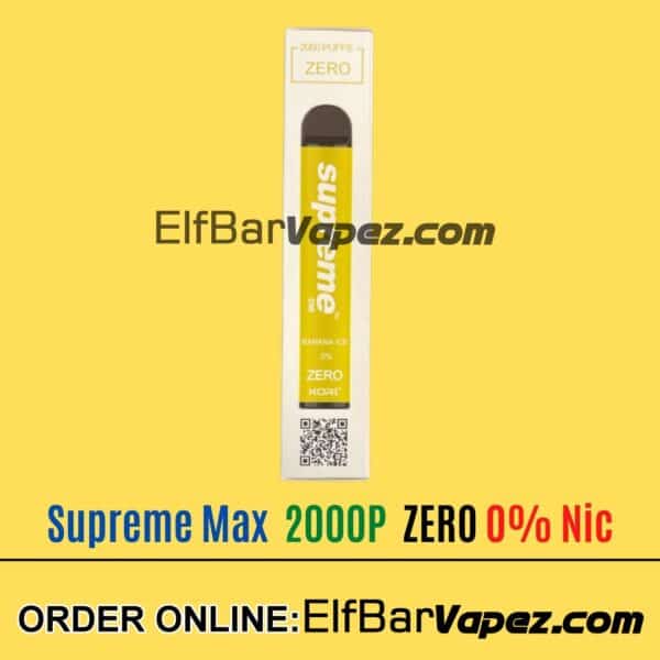 Banana Ice - Supreme Max Zero 0% Nicotine