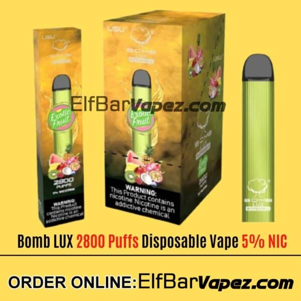 Bomb LUX 2800 Puffs Disposable Vape - Exotic Fruit