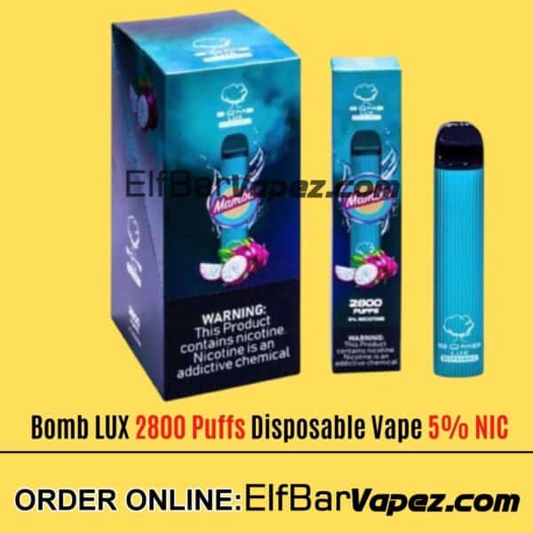 Bomb LUX 2800 Puffs Disposable Vape - Mamba