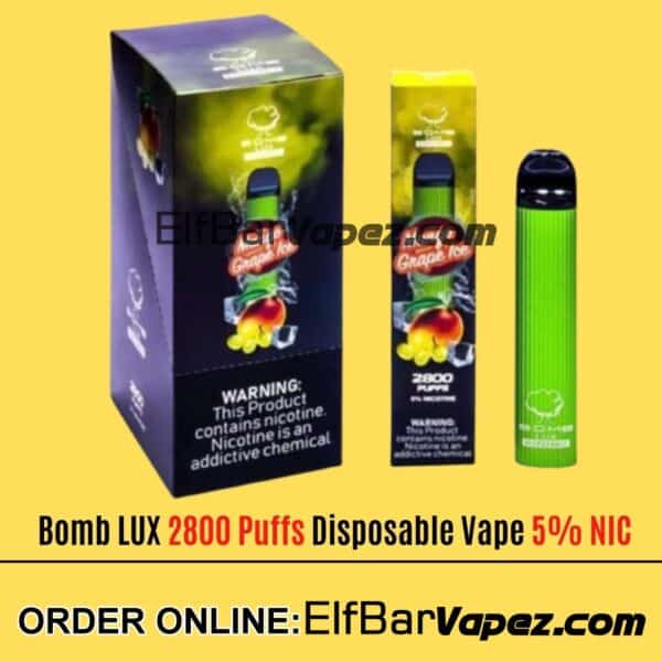 Bomb LUX 2800 Puffs Disposable Vape - Mango Grape Ice