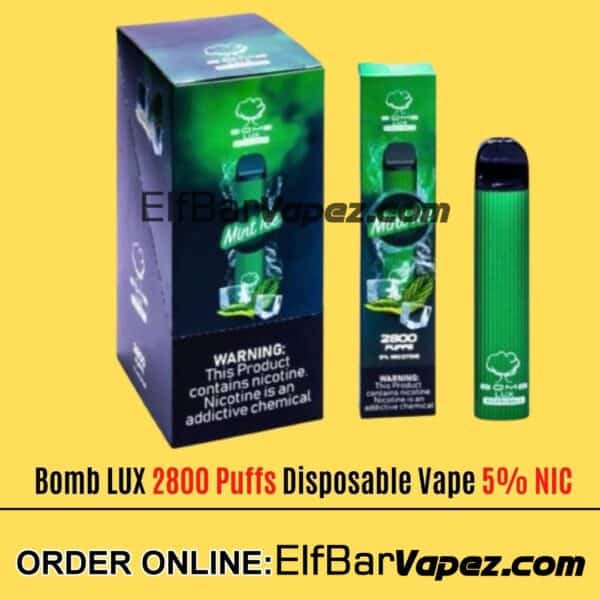 Bomb LUX 2800 Puffs Disposable Vape - Mint Ice
