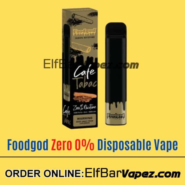 Cafe Tabac - Foodgod Zero 0% Disposable Vape