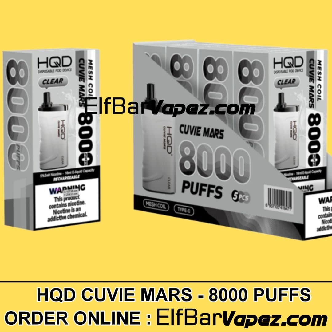 Clear Cuvie Mars 8000 Puffs