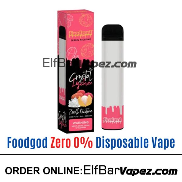 Foodgod Zero 0% Disposable Vape - Crystal Lychee