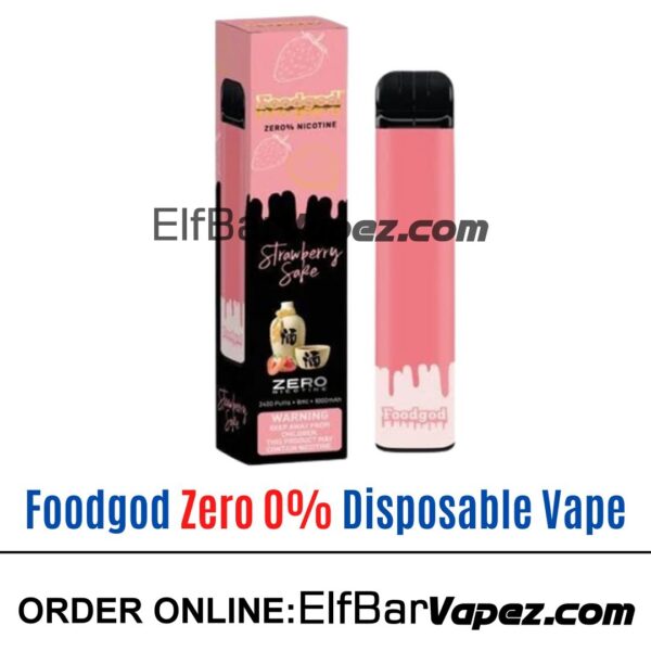 Foodgod Zero 0% Disposable Vape - Strawberry Sake