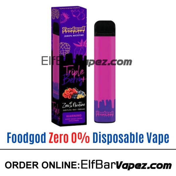 Foodgod Zero 0% Disposable Vape - Triple Berry