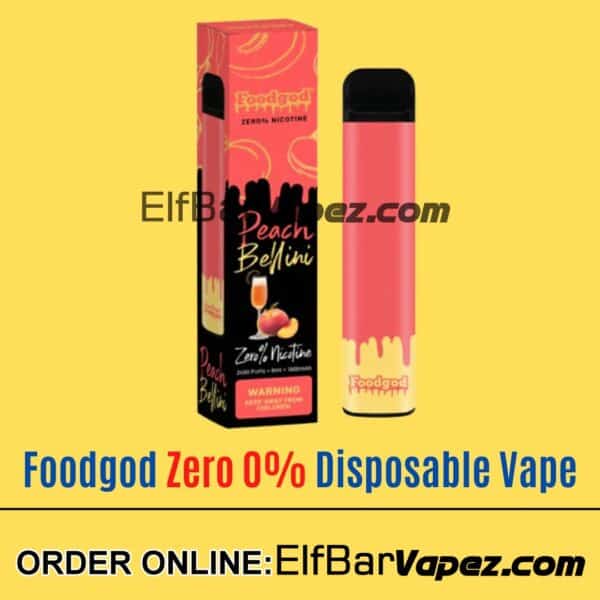 Peach Bellini - Foodgod Zero 0% Disposable Vape