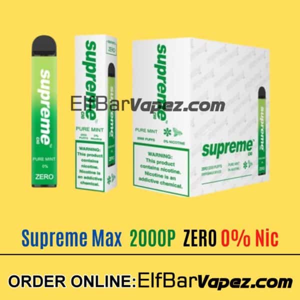 Pure Mint - Supreme Max Zero 0% Nicotine