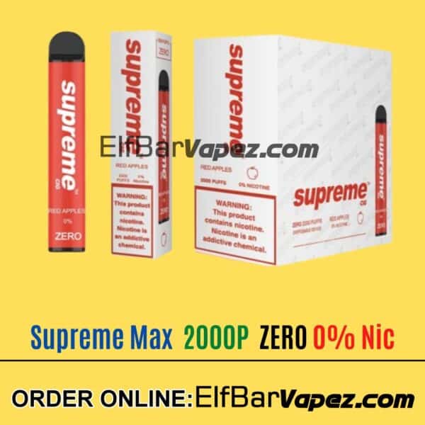 Red Apple - Supreme Max Zero 0% Nicotine