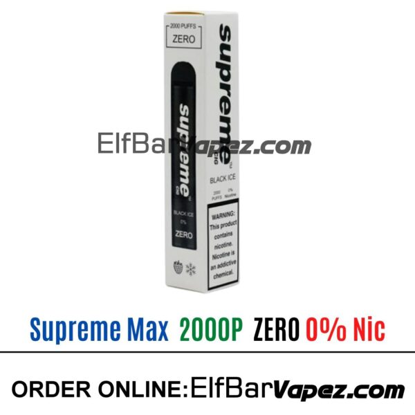 Supreme Max 0% Zero Nicotine - Black Ice