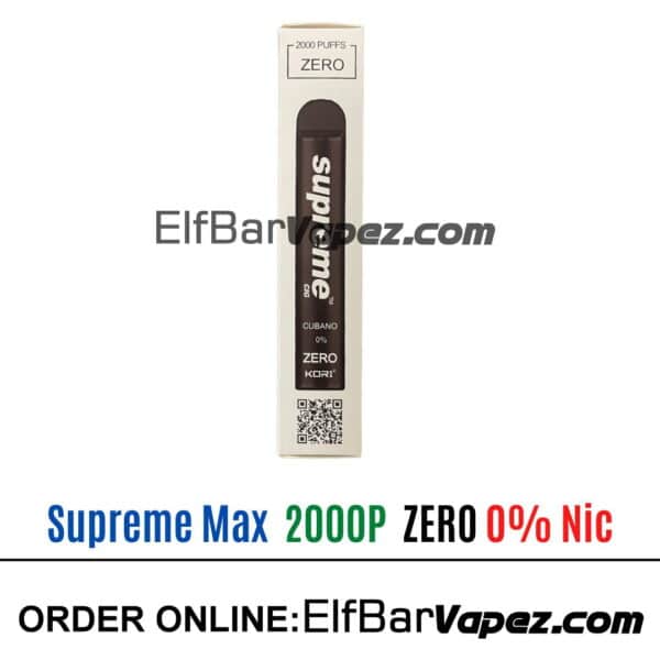 Supreme Max 0% Zero Nicotine - Cubano