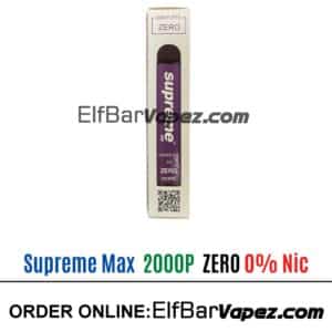 Supreme Max 0% Zero Nicotine - Grape Ice