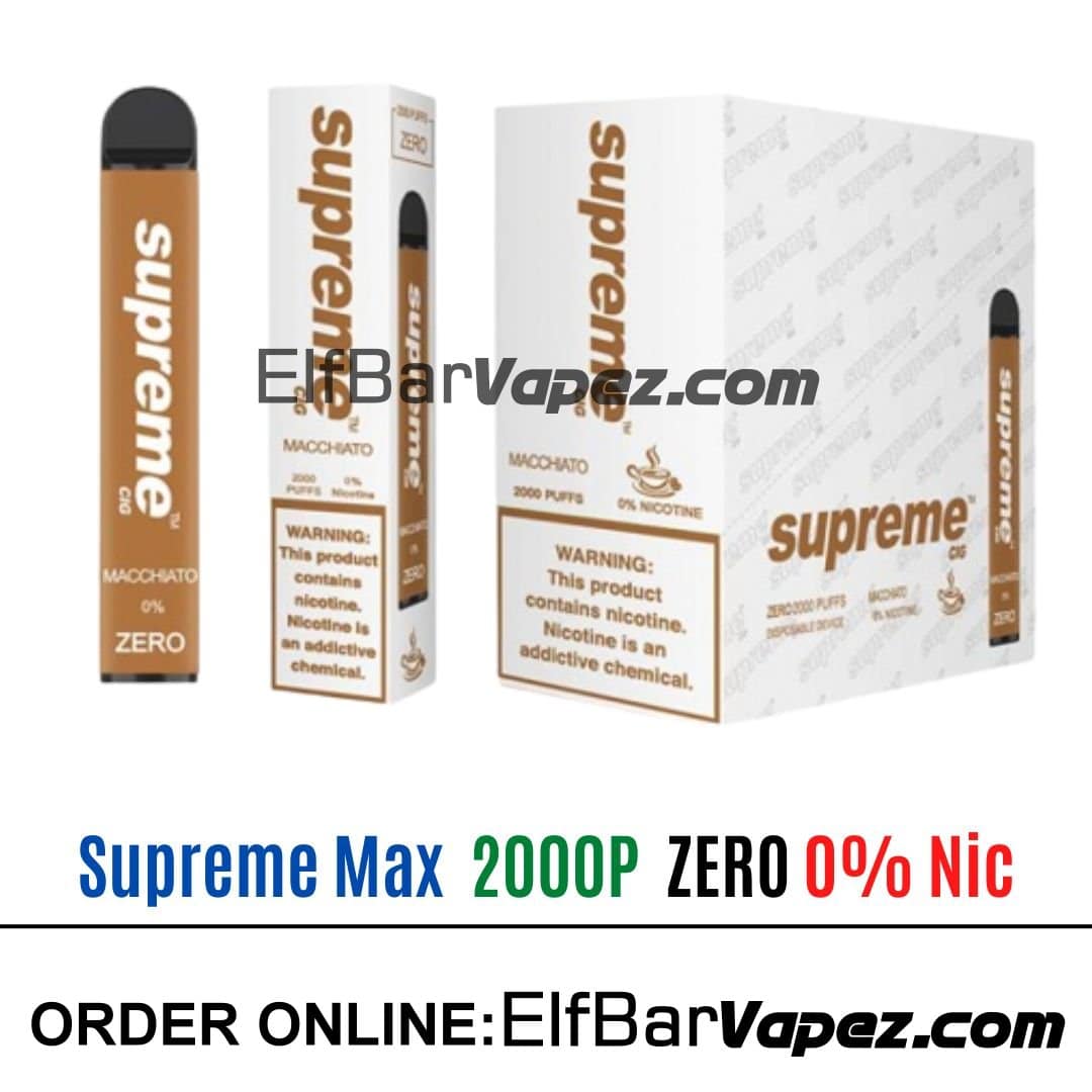Supreme Max 0% Zero Nicotine - Macchiato