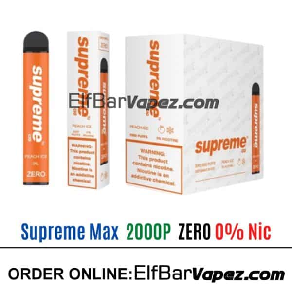 Supreme Max 0% Zero Nicotine - Peach Ice