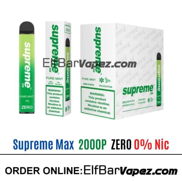 Supreme Max 0% Zero Nicotine - Pure Mint