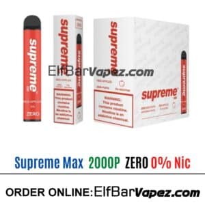 Supreme Max 0% Zero Nicotine - Red Apple