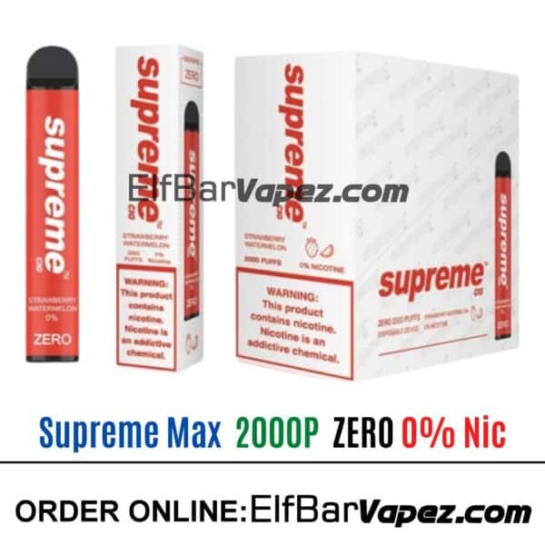 Supreme Max 0% Zero Nicotine - Strawberry Watermelon