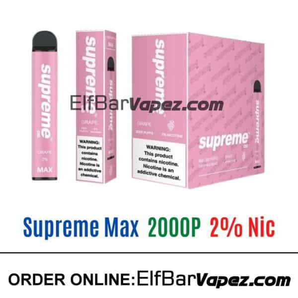 Supreme Max 2% Vape - Grape
