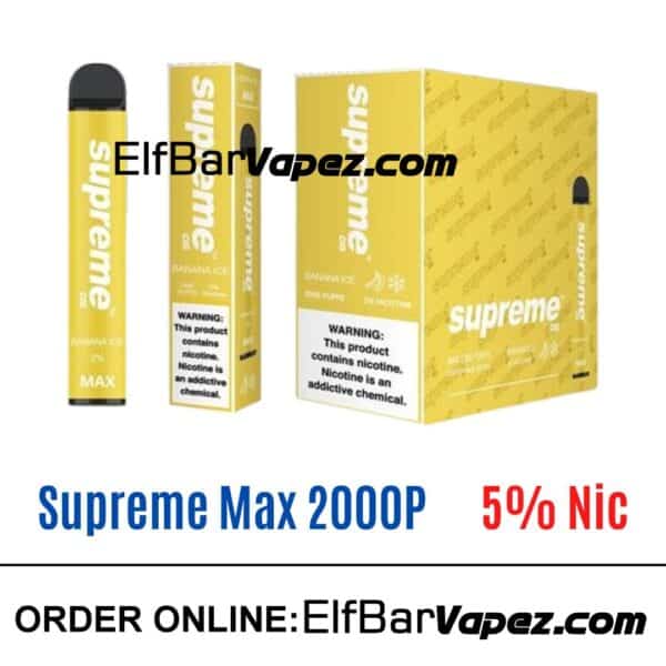 Supreme Max 5% Vape - Banana ice