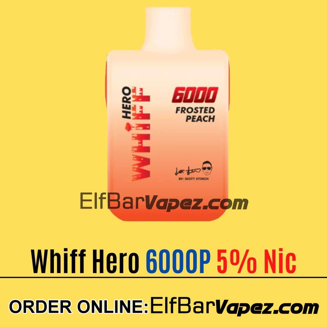 Whiff Hero Disposable Vape - Frosted Peach